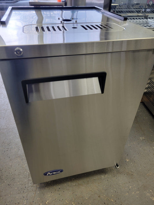 ATOSA MKC23GR 23" DUAL FAUCET DRAFT BEER COOLER 1 - 1/2 KEG