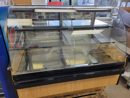 ARCTICA 48" CURVED GLASS 1/2 DRY 1/2 REFRIGERATED BAKERY DISPLAY CASE FRONT LIFT