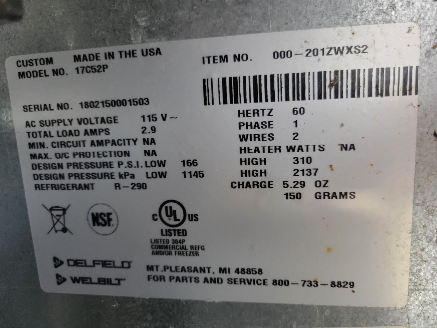 DELFIELD 17C52P REFRIGERATED CHEF BASE 52" WIDE 2 DRAWERS DIGITAL GAUGE - 115 V