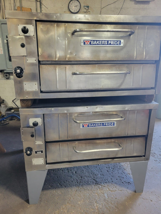 BAKERS PRIDE MODEL 251 / 252 DEPTH 8" DOUBLE DECK HEIGHT GAS OVENS NATURAL GAS