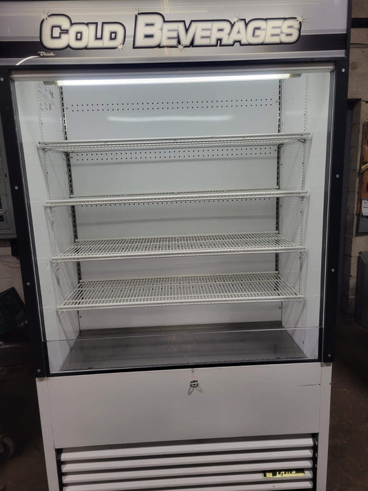 TRUE TAC-48 48" VERTICAL AIR CURTAIN REFRIGERATED OPEN MERCHANDISER NIGHT SHADE