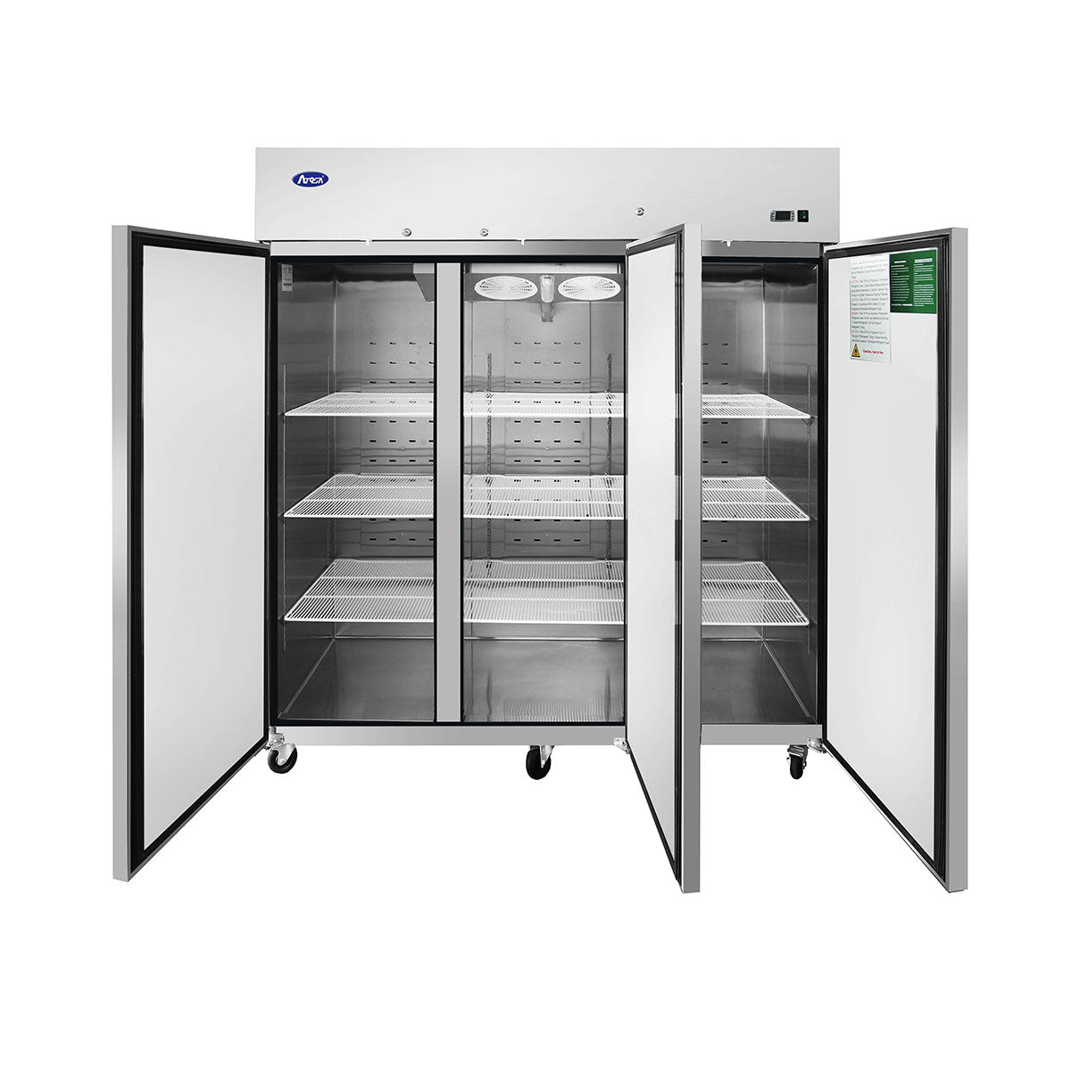 ATOSA MBF8006GR 69.2 CU FT THREE DOOR TOP MOUNT REACH-IN REFRIGERATOR