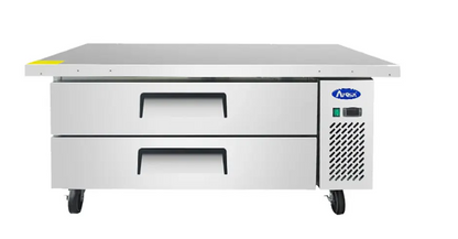 ATOSA MGF8451GR 52" 2 DRAWER REFRIGERATED CHEF BASE W/CASTERS & PANS