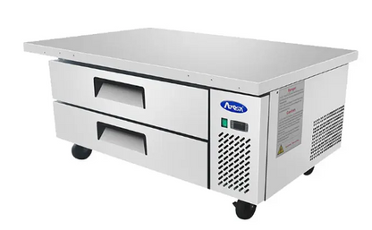 ATOSA MGF8451GR 52" 2 DRAWER REFRIGERATED CHEF BASE W/CASTERS & PANS