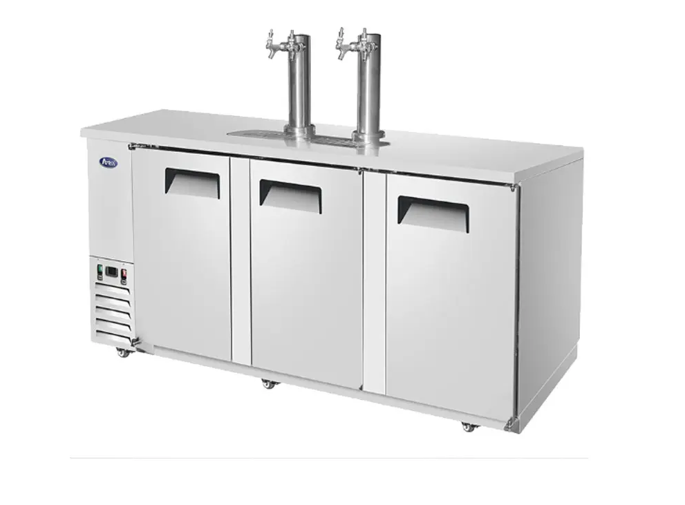 ATOSA MKC90GR THREE DOOR 4 KEG CAPACITY DRAFT BEER COOLER KEGERATOR