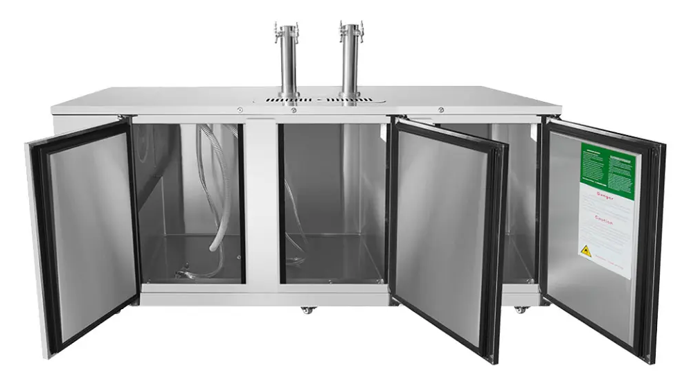 ATOSA MKC90GR THREE DOOR 4 KEG CAPACITY DRAFT BEER COOLER KEGERATOR