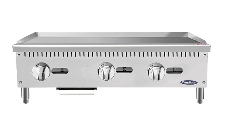 ATOSA ATMG-36 HEAVY DUTY STAINLESS STEEL 36-INCH MANUAL GRIDDLE - NATURAL GAS