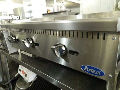 ATOSA ATMG-36 HEAVY DUTY STAINLESS STEEL 36-INCH MANUAL GRIDDLE - NATURAL GAS