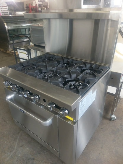 ATOSA AGR-6B 6 BURNER RANGE W/ OVEN BASE NATURAL GAS BRAND NEW 1 YEAR WARRANTY