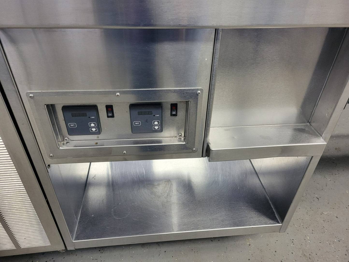 DELFIELD F14EI232 2 WELL STEAM TABLE & 8132-ER-UM 2 WELL DROP-IN COLD FOOD TABLE