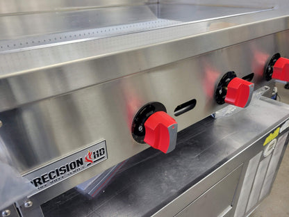 PRECISION HDTG-36 CHROME-TOP 36" THERMOSTATIC NATURAL GAS GRIDDLE 90,000 BTU