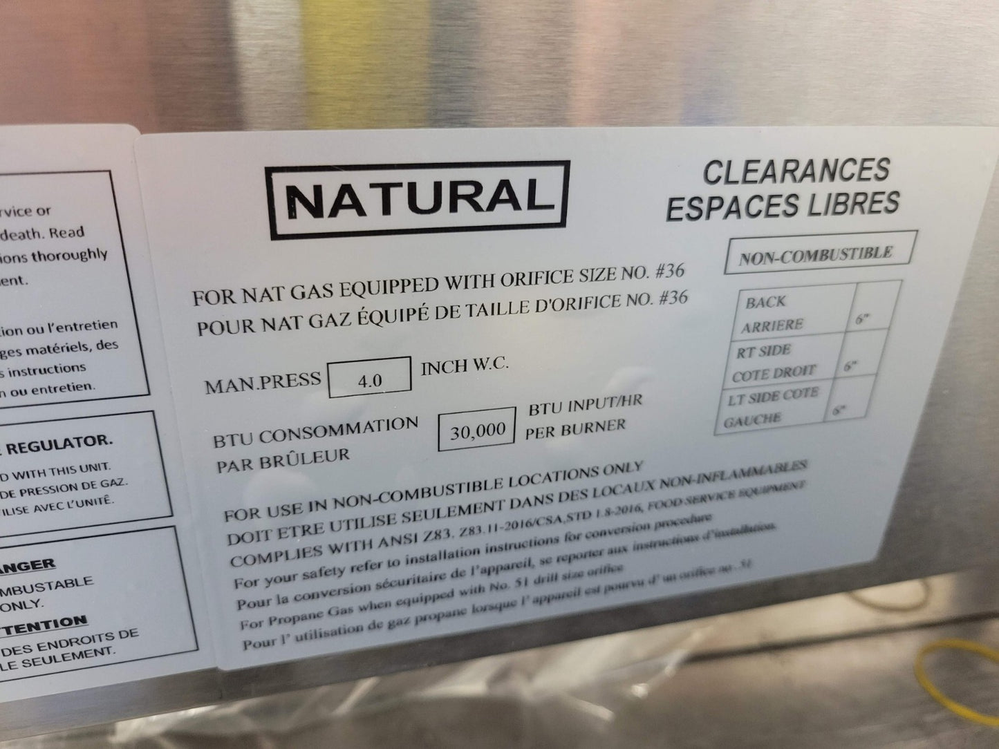 PRECISION HDTG-36 CHROME-TOP 36" THERMOSTATIC NATURAL GAS GRIDDLE 90,000 BTU