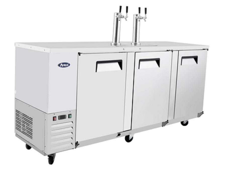 ATOSA MKC90GR THREE DOOR 4 KEG CAPACITY DRAFT BEER COOLER KEGERATOR
