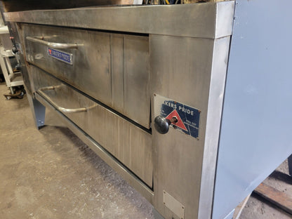 BAKERS PRIDE Y-600 DOUBLE DECK 8" DECK HEIGHT PIZZA OVENS SERIES NATURAL GAS