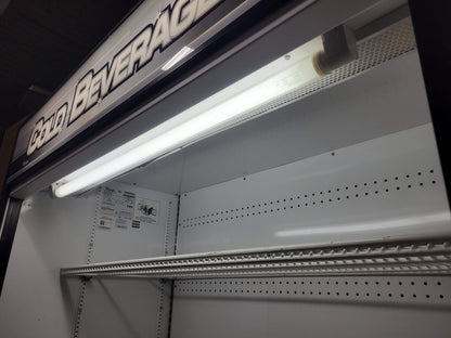 TRUE TAC-48 48" VERTICAL AIR CURTAIN REFRIGERATED OPEN MERCHANDISER NIGHT SHADE