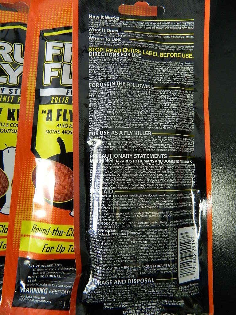 FRUIT FLY BAR PRO  KILLS FRUIT FLIES CASE/10 EFFECTIVE UP TO 4 MONTHS COCKROACHS