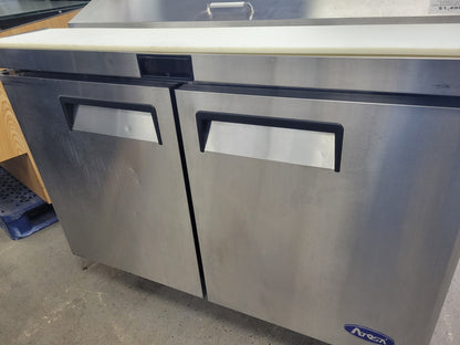 ATOSA MSF8302GR 48" TWO-SECTION SANDWICH/SALAD PREP TABLE W/2 TOP 13.4 CU FT