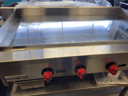 PRECISION HDTG-48 CHROME-TOP 48" THERMOSTATIC NATURAL GAS GRIDDLE 120,000 BTU