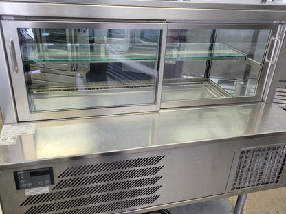 44" W VIENNA COUNTERTOP COLD DISPLAY SQUARE GLASS DESSERT COOLER