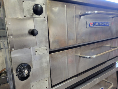 BAKERS PRIDE MODEL 251 / 252 DEPTH 8" DOUBLE DECK HEIGHT GAS OVENS NATURAL GAS
