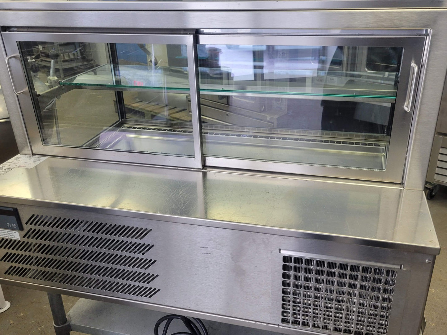 44" W VIENNA COUNTERTOP COLD DISPLAY SQUARE GLASS DESSERT COOLER