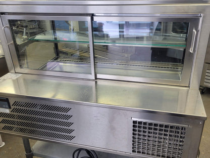 44" W VIENNA COUNTERTOP COLD DISPLAY SQUARE GLASS DESSERT COOLER