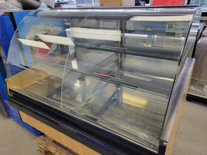 ARCTICA 48" CURVED GLASS 1/2 DRY 1/2 REFRIGERATED BAKERY DISPLAY CASE FRONT LIFT