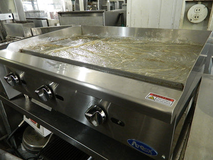 ATOSA ATMG-36 HEAVY DUTY STAINLESS STEEL 36-INCH MANUAL GRIDDLE - NATURAL GAS