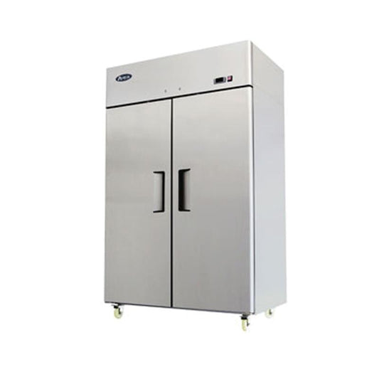ATOSA MBF8005GR TOP MOUNT TWO DOOR REFRIGERATOR STAINLESS STEEL W/CASTERS