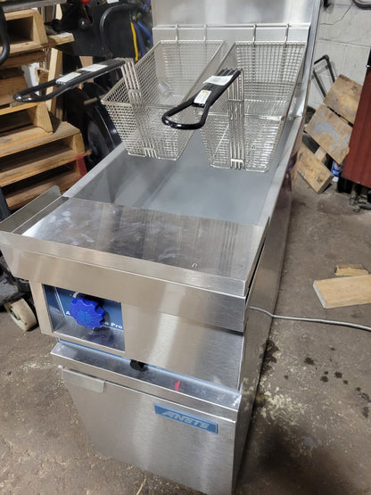ANETS GPC-14 PASTA PRO 14" PASTA COOKER NAT GAS STAINLESS W/ CASTERS