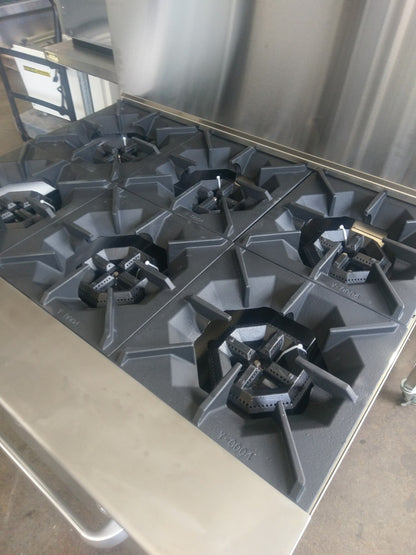 ATOSA AGR-6B 6 BURNER RANGE W/ OVEN BASE NATURAL GAS BRAND NEW 1 YEAR WARRANTY