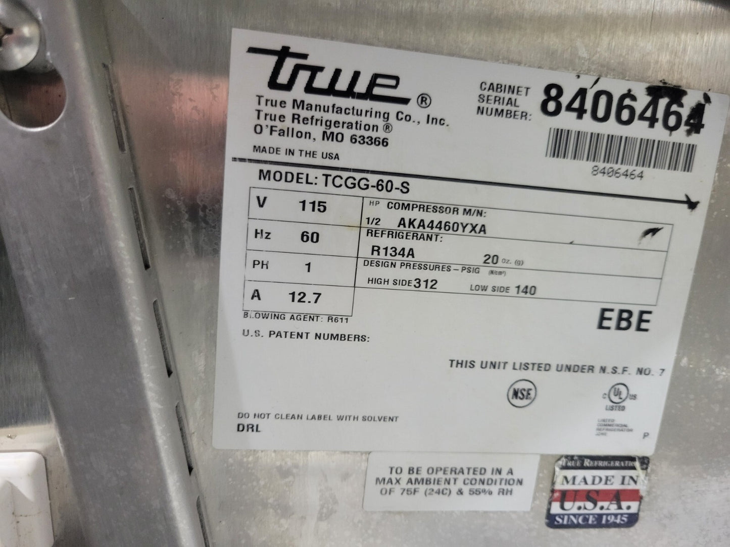 TRUE TCGG-60-S 60" CURVED GLASS REFRIGERATED DELI MERCHANDISER DELI CASE