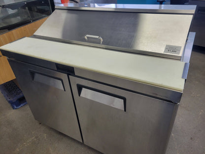 ATOSA MSF8302GR 48" TWO-SECTION SANDWICH/SALAD PREP TABLE W/2 TOP 13.4 CU FT