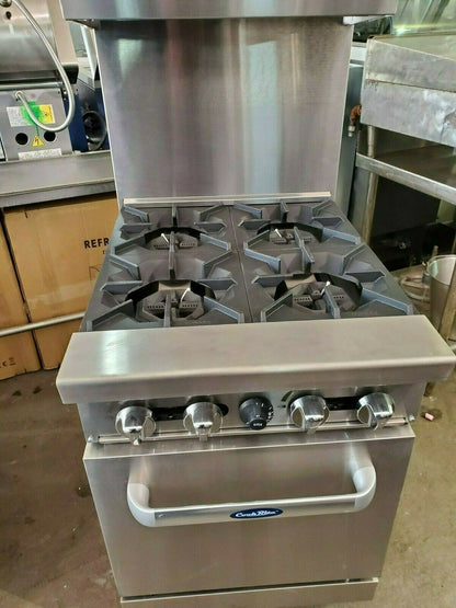 ATOSA AGR-4B 4 BURNER RANGE W/ OVEN BASE NATURAL GAS BRAND NEW 1 YEAR WARRANTY