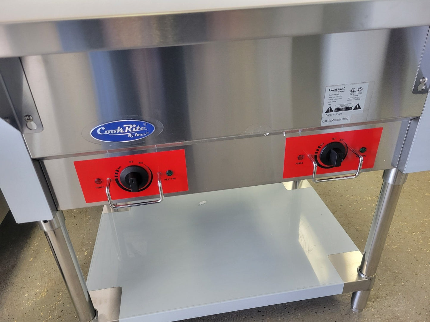 ATOSA CSTEA-2C 2 WELL ELECTRIC STEAM TABLE W/ WATER PANS