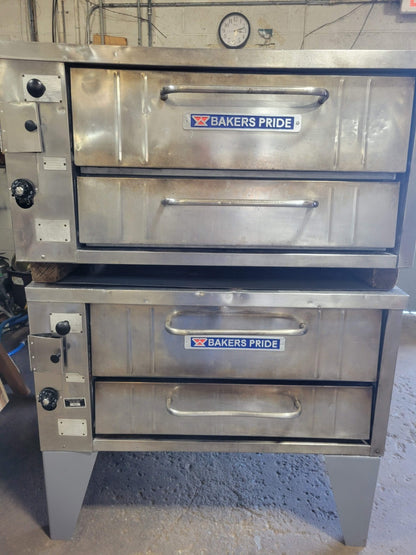 BAKERS PRIDE MODEL 251 / 252 DEPTH 8" DOUBLE DECK HEIGHT GAS OVENS NATURAL GAS