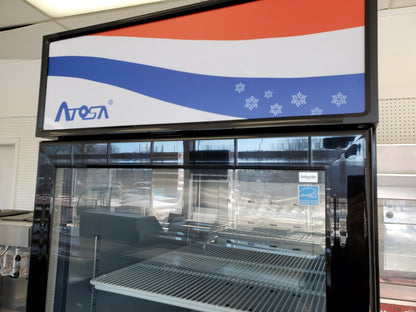 ATOSA MCF8722GR 1 DOOR GLASS REFRIGERATOR MERCHANDISER 33° to 38°F LED LIGHTING