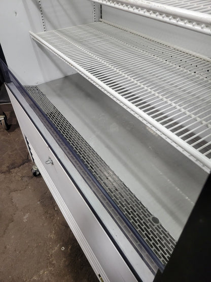TRUE TAC-48 48" VERTICAL AIR CURTAIN REFRIGERATED OPEN MERCHANDISER NIGHT SHADE