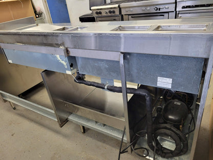 DELFIELD F14EI232 2 WELL STEAM TABLE & 8132-ER-UM 2 WELL DROP-IN COLD FOOD TABLE