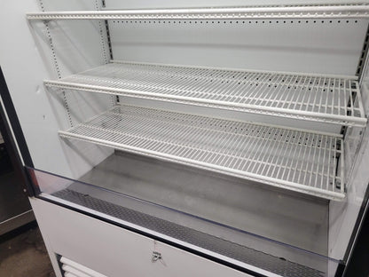 TRUE TAC-48 48" VERTICAL AIR CURTAIN REFRIGERATED OPEN MERCHANDISER NIGHT SHADE