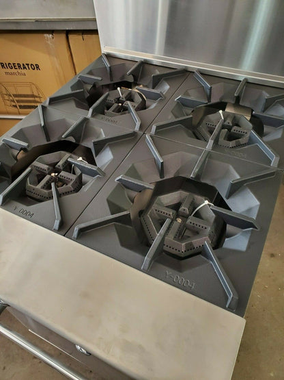 ATOSA AGR-4B 4 BURNER RANGE W/ OVEN BASE NATURAL GAS BRAND NEW 1 YEAR WARRANTY