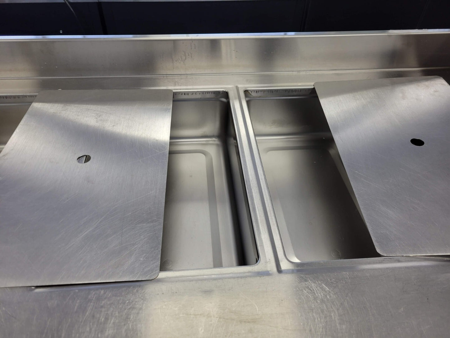 DELFIELD F14EI232 2 WELL STEAM TABLE & 8132-ER-UM 2 WELL DROP-IN COLD FOOD TABLE