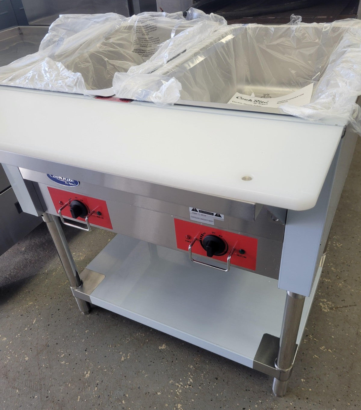 ATOSA CSTEA-2C 2 WELL ELECTRIC STEAM TABLE W/ WATER PANS