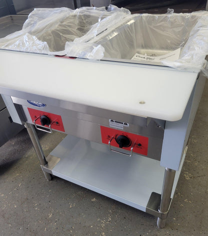 ATOSA CSTEA-2C 2 WELL ELECTRIC STEAM TABLE W/ WATER PANS