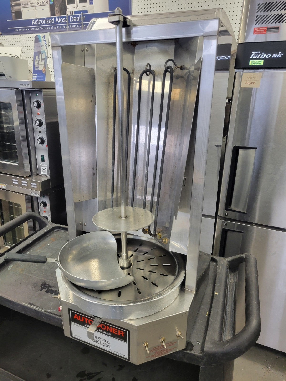 OPTIMAL AUTODONOR 3PE 65 LB. ELECTRIC GYRO MACHINE VERTICAL BROILER 208V