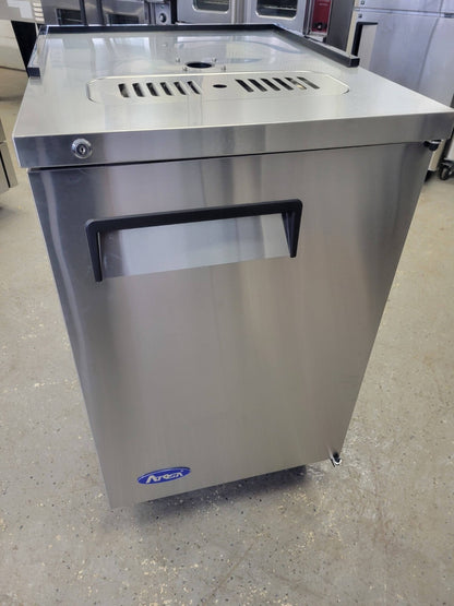 ATOSA MKC23GR 23" DUAL FAUCET DRAFT BEER COOLER 1 - 1/2 KEG