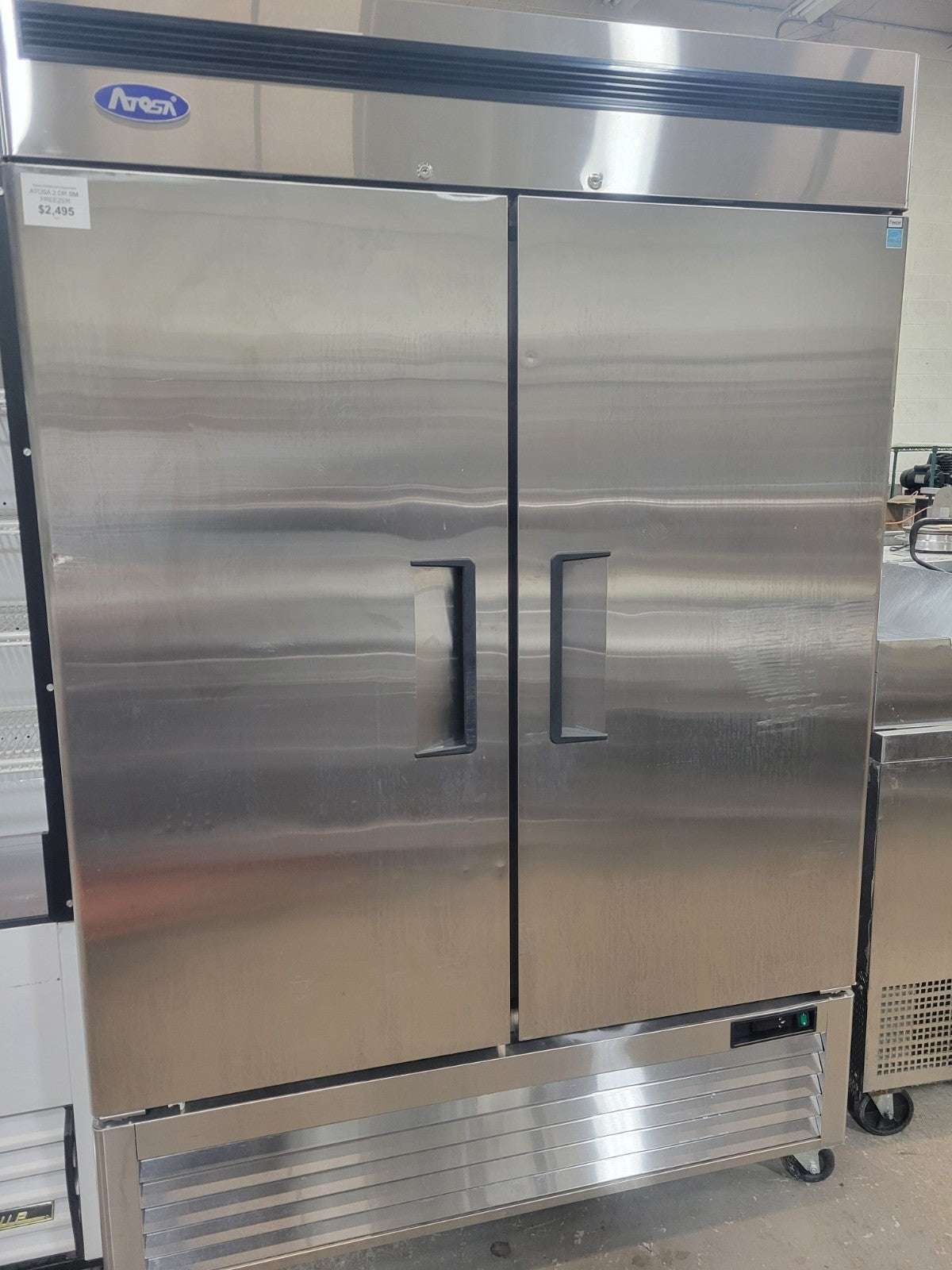 ATOSA MBF8503GR 54" TWO-SECTION REACH-IN FREEZER W/ 2 SOLID DOORS BOTTOM MOUNT