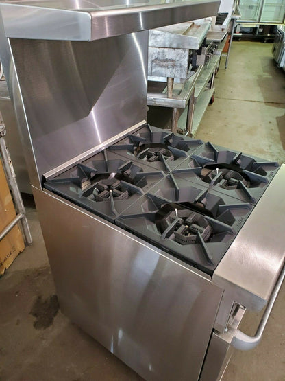 ATOSA AGR-4B 4 BURNER RANGE W/ OVEN BASE NATURAL GAS BRAND NEW 1 YEAR WARRANTY