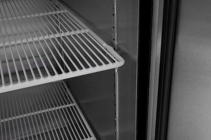 ATOSA MCF8707GR 2 GLASS DOOR REFRIGERATOR STAINLESS STEEL W/CASTERS BOTTOM MOUNT